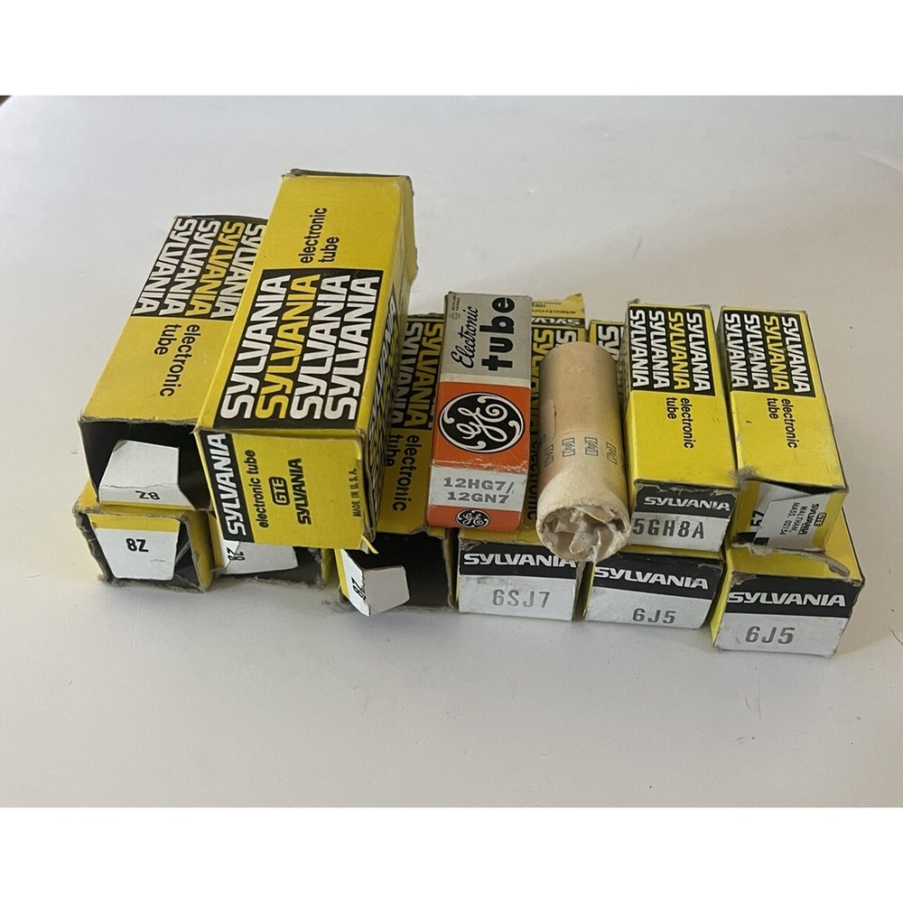 VTG SYLVANIA ELECTRONIC TUBE LOT OF 11 MODEL VARIES, SEE BUNDLE‎ DESCRIPTION